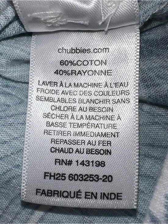 Chubbies Men’s Off White Tropical Friday Short-Sleeve Button-Down Shirt Sz XL - Picture 10 of 14